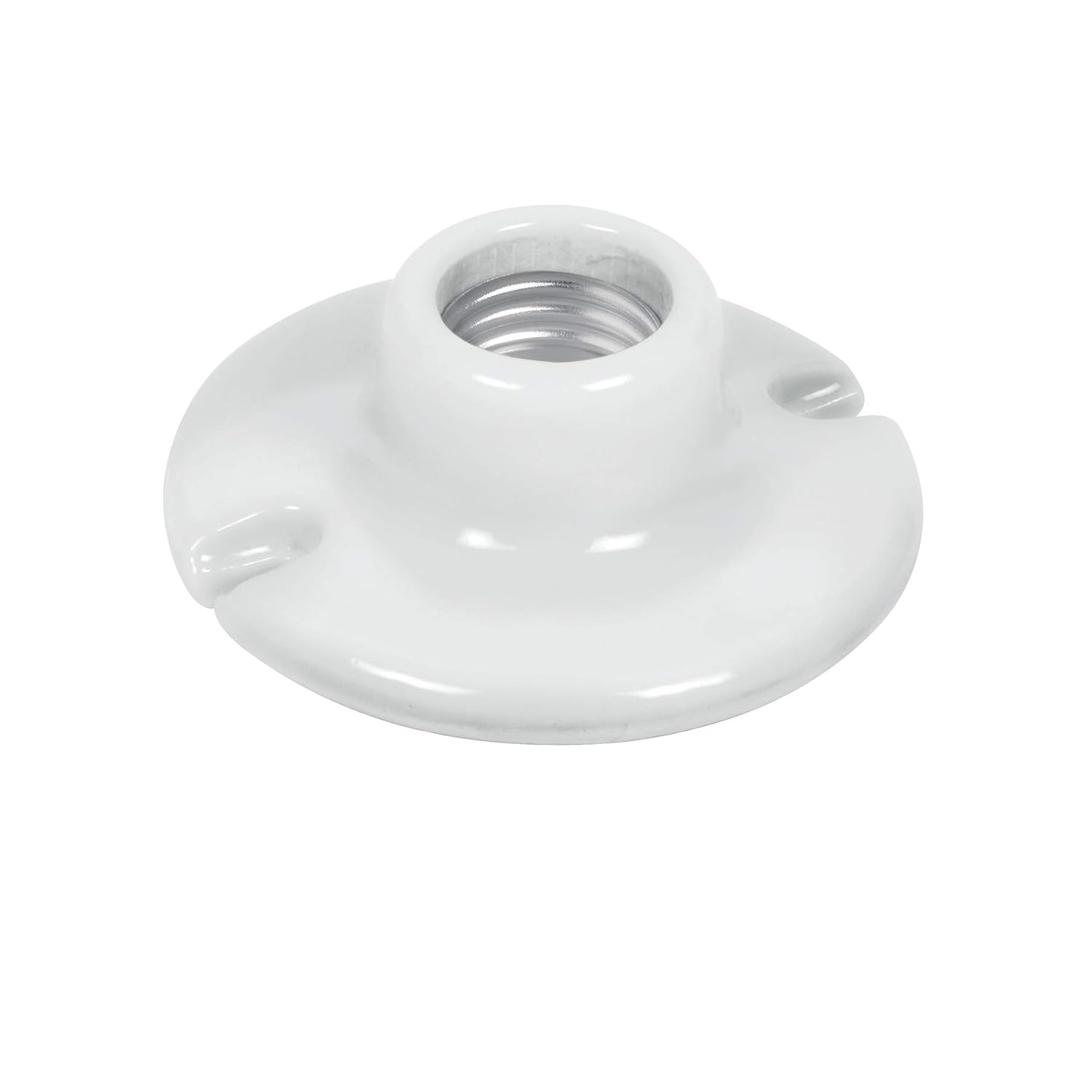 Portalámpara de cerámica blanca